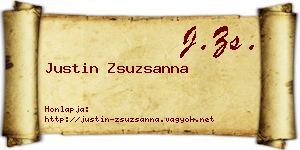 Justin Zsuzsanna névjegykártya