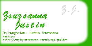 zsuzsanna justin business card